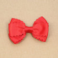 L'Amour Grosgrain Scalloped Bow Hair Clip Red