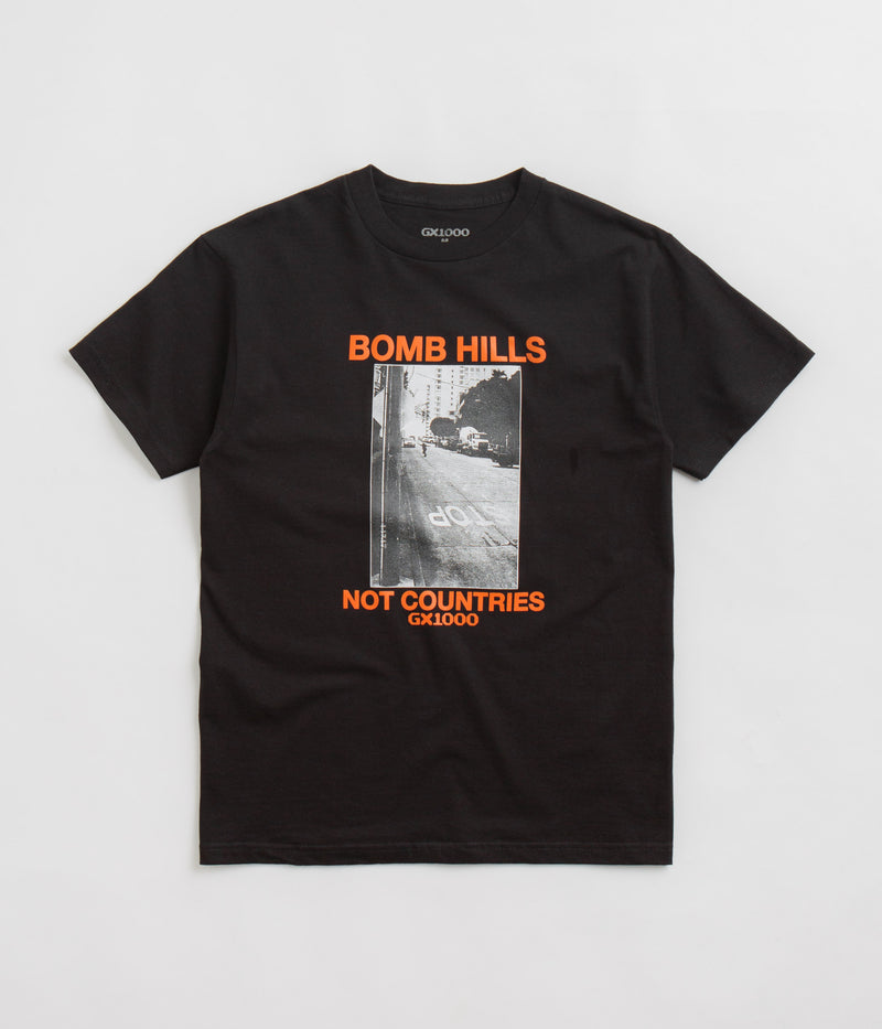 GX1000 Bomb Hills T-Shirt in Black and Orange