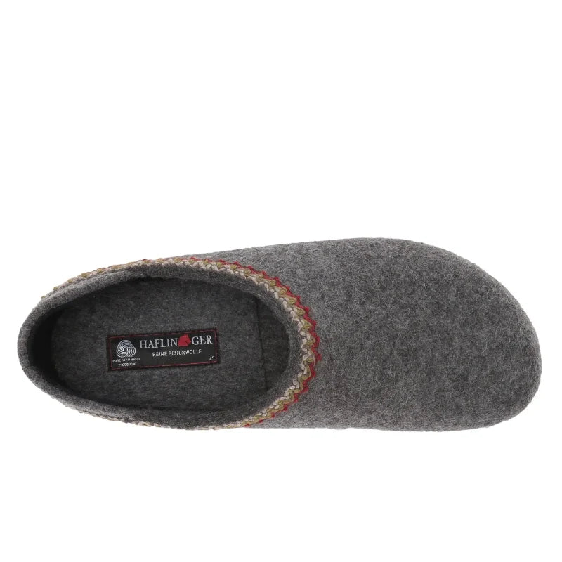 Haflinger Grizzly GZH ZigZag Clog - Grey