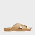Sécra Halle tan leather slides