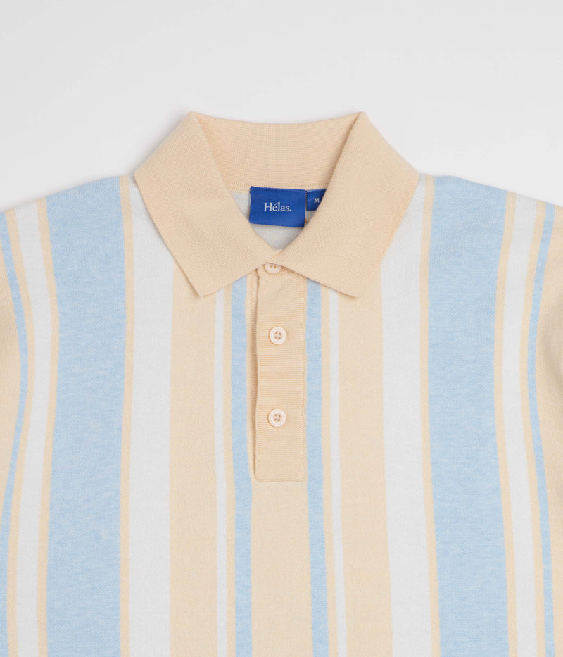 Helas Bronx Knit Polo Shirt in Beige