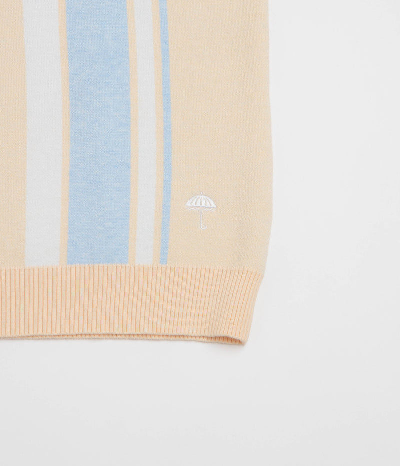 Helas Bronx Knit Polo Shirt in Beige