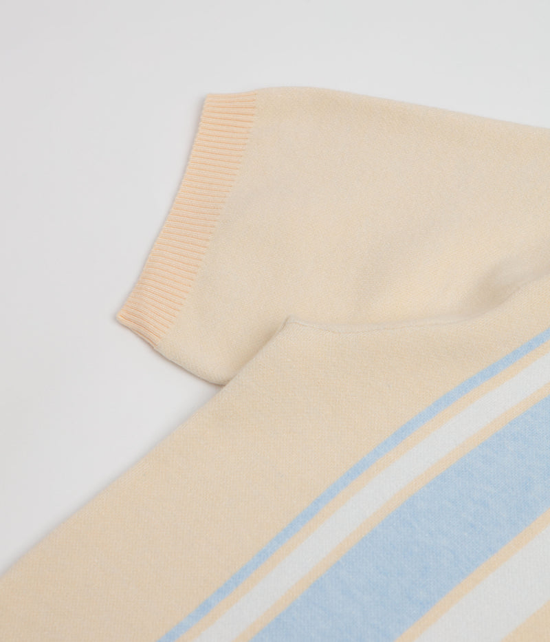 Helas Bronx Knit Polo Shirt in Beige