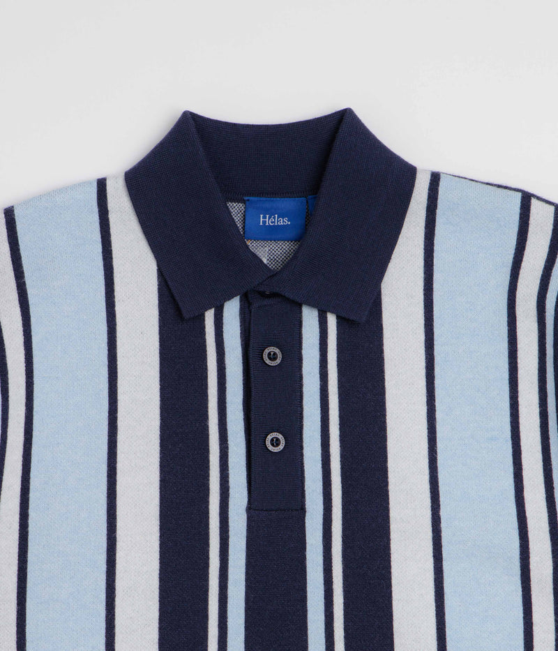 Helas Bronx Knit Polo Shirt in Navy