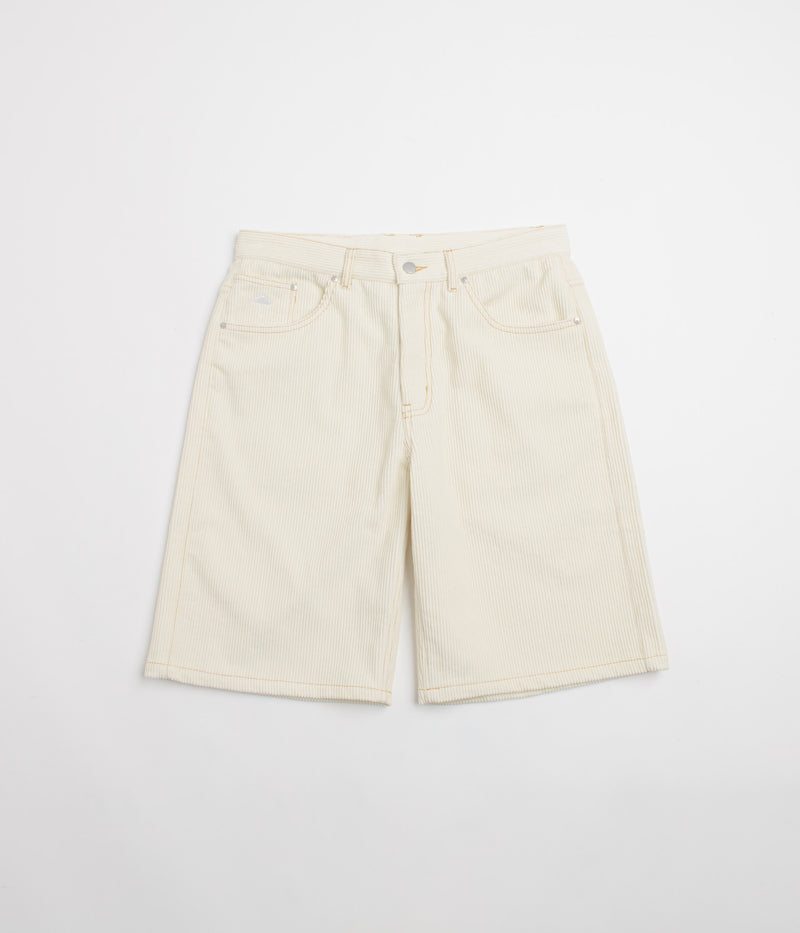 Helas Couronne Corduroy Shorts in Off White