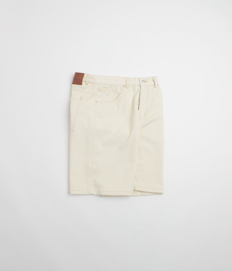 Helas Couronne Corduroy Shorts in Off White
