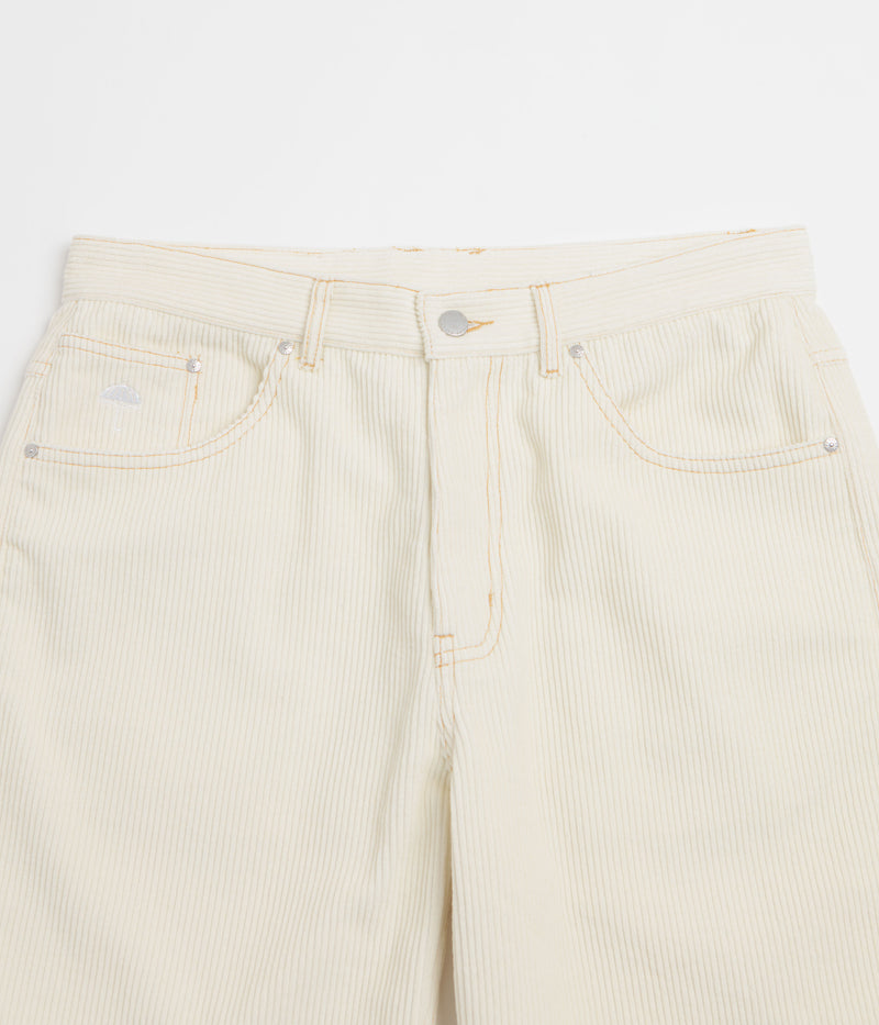 Helas Couronne Corduroy Shorts in Off White
