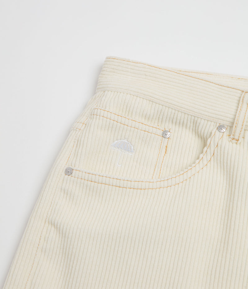 Helas Couronne Corduroy Shorts in Off White