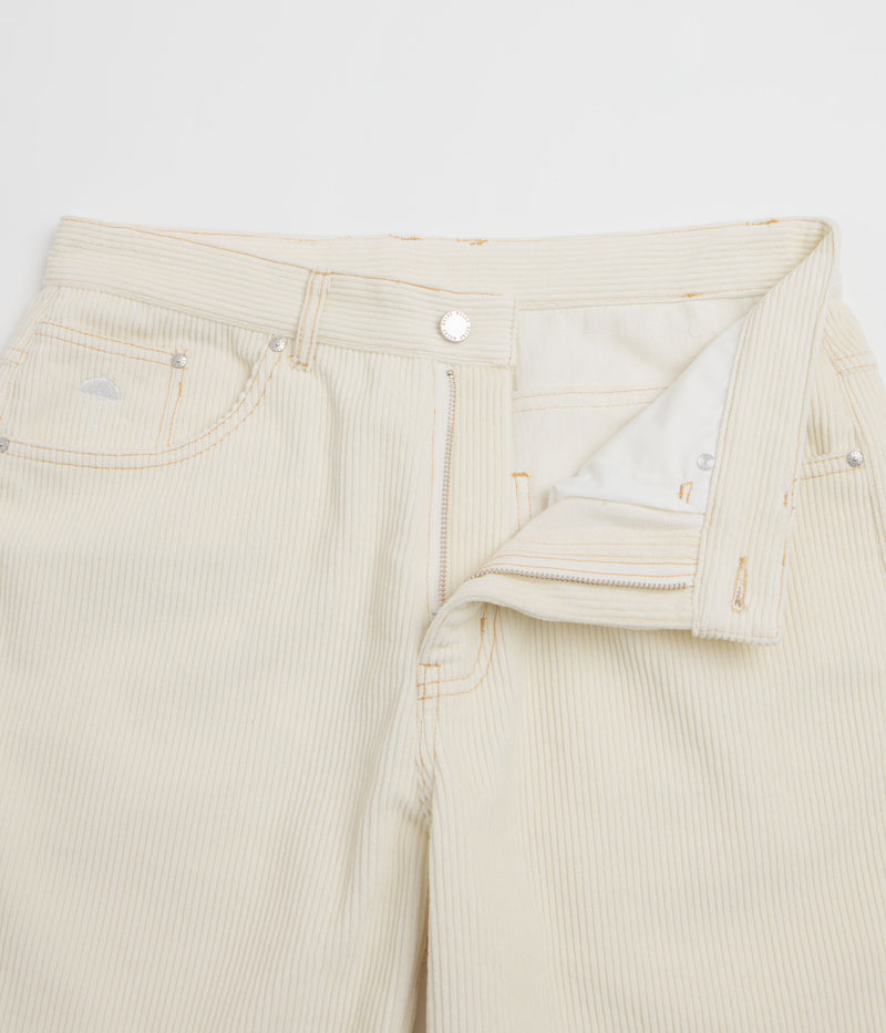 Helas Couronne Corduroy Shorts in Off White