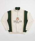 Helas Couronne Quarter Zip Sweatshirt in Light Beige