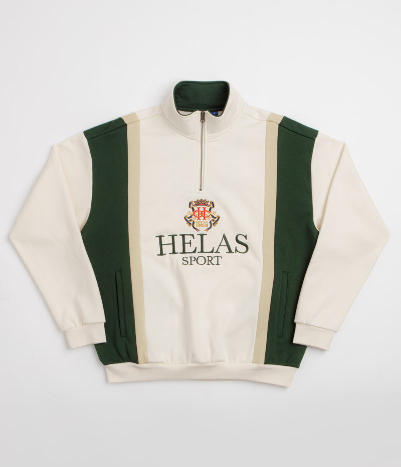 Helas Couronne Quarter Zip Sweatshirt in Light Beige