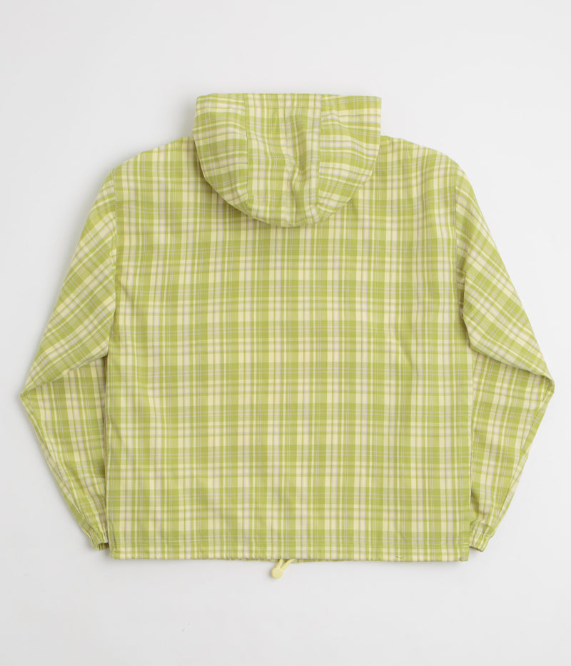 HUF Rivington Plaid Anorak 1/4 Zip Anorak in Tarragon