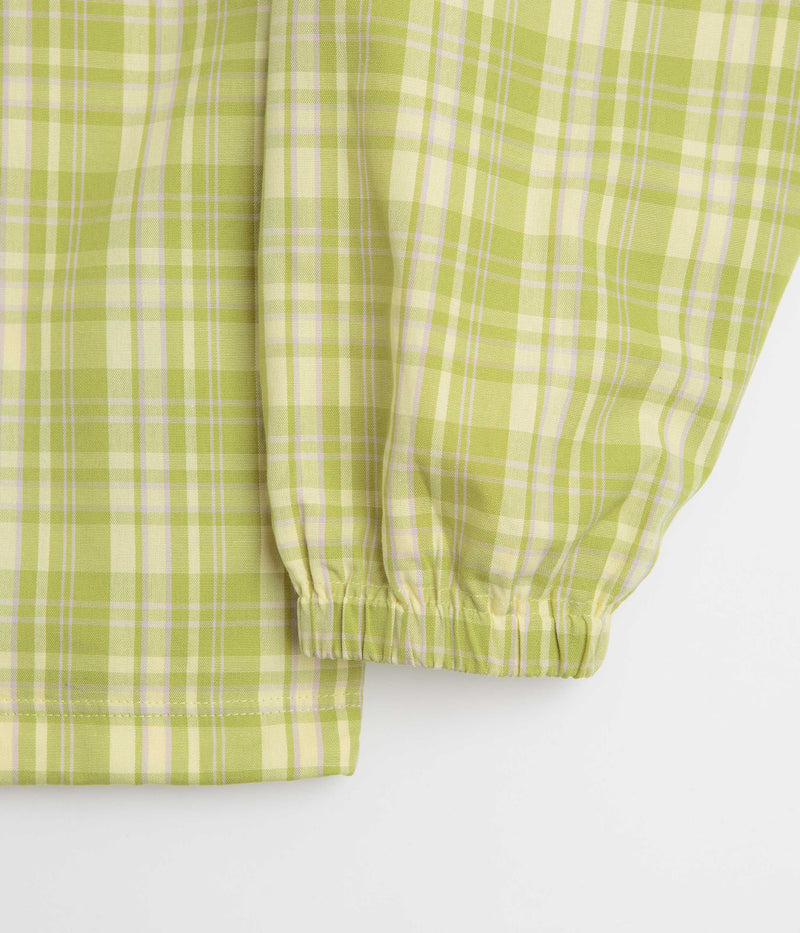 HUF Rivington Plaid Anorak 1/4 Zip Anorak in Tarragon