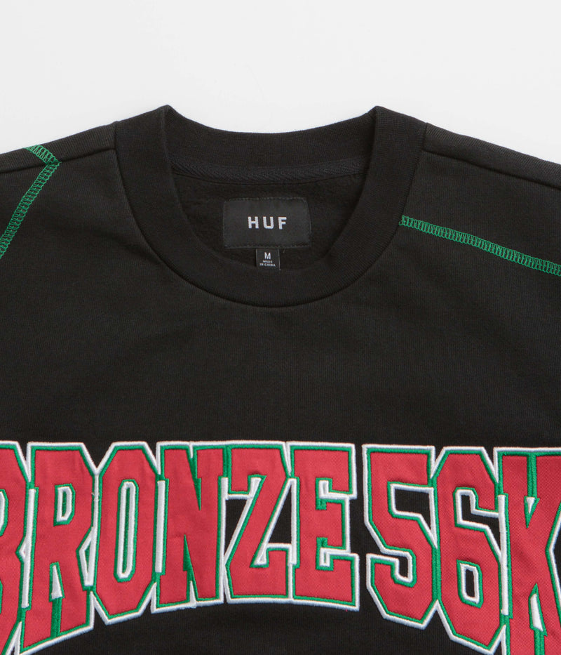 HUF x Bronze 56K Bronze HUFware Crewneck Sweatshirt in Black