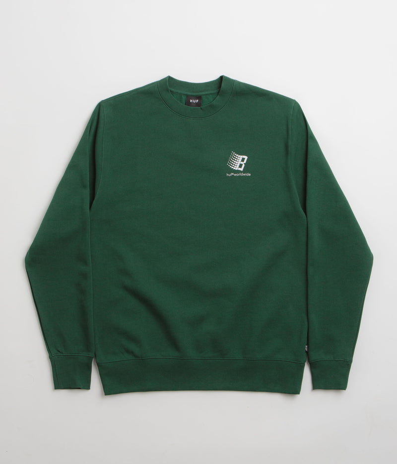 HUF x Bronze 56K Crewneck Sweatshirt in Forest Green
