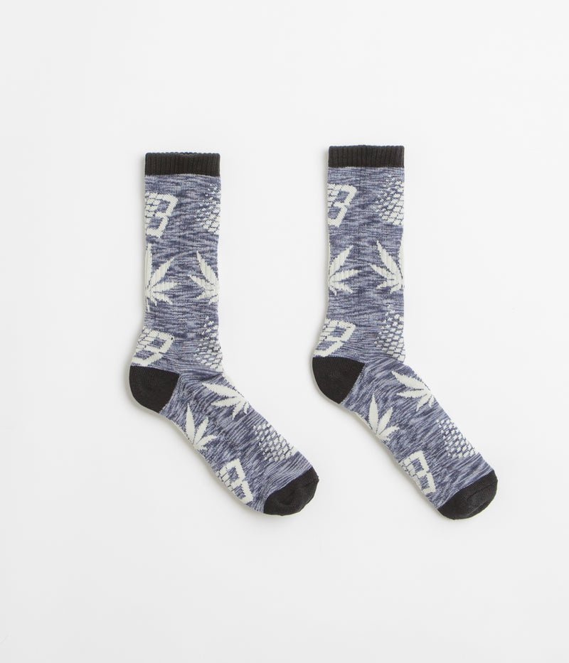 HUF x Bronze 56K Plantlife Marled Socks in Black