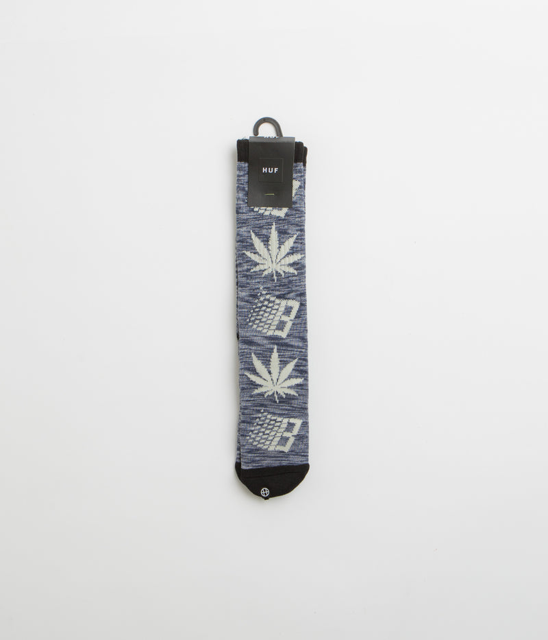 HUF x Bronze 56K Plantlife Marled Socks in Black
