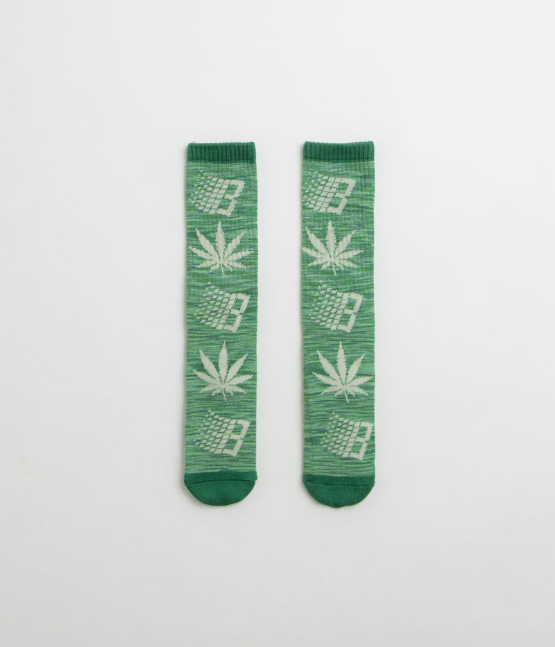 HUF x Bronze 56K Plantlife Marled Socks in Green