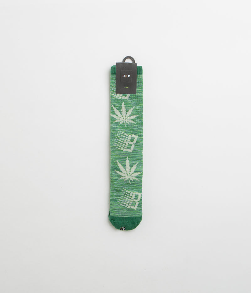HUF x Bronze 56K Plantlife Marled Socks in Green