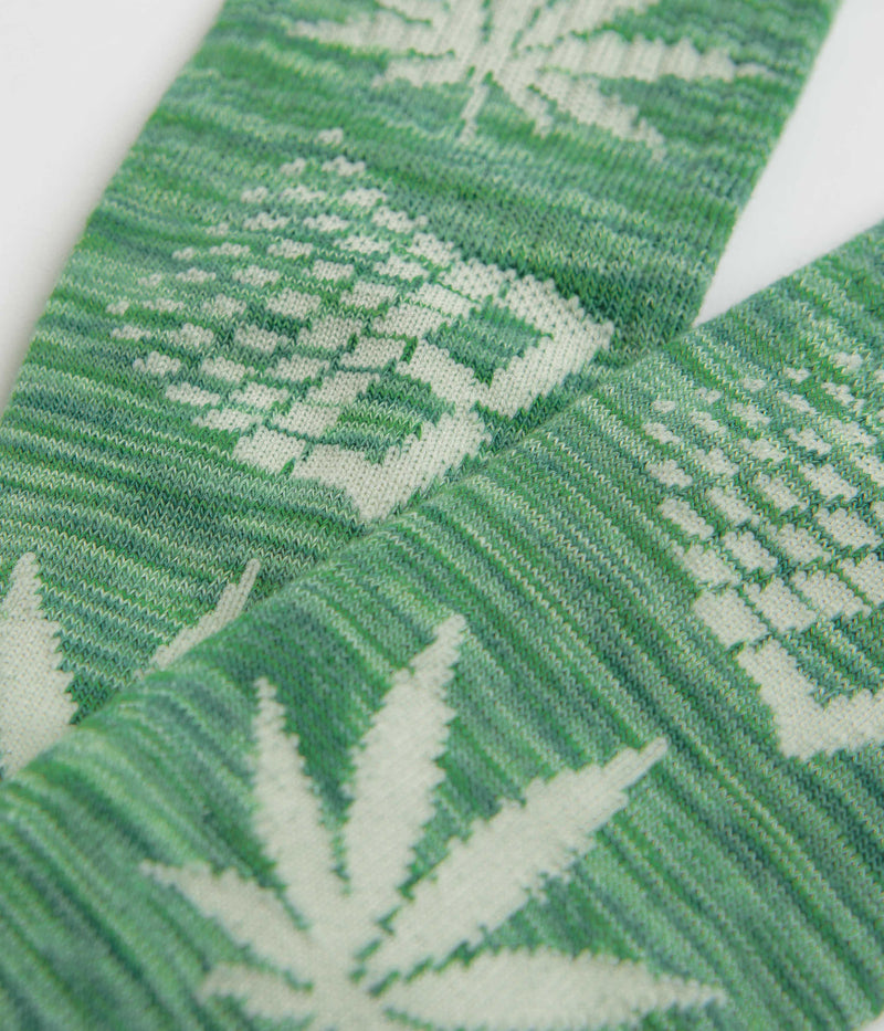 HUF x Bronze 56K Plantlife Marled Socks in Green