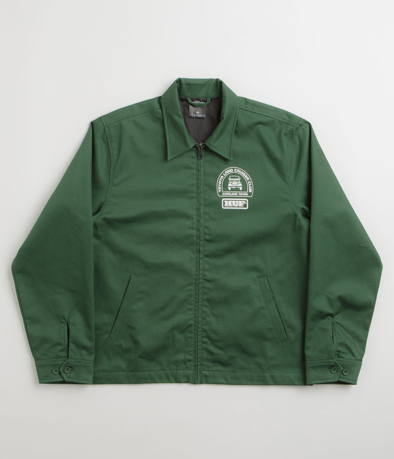 HUF x Toyota Parts & Service Jacket in Forest Green