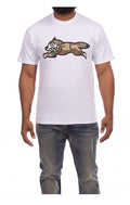 Front View of the IceCream Camo Dog SS Tee in White