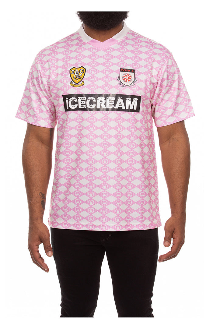 Front View of the IceCream Frappe SS Knit in Pink