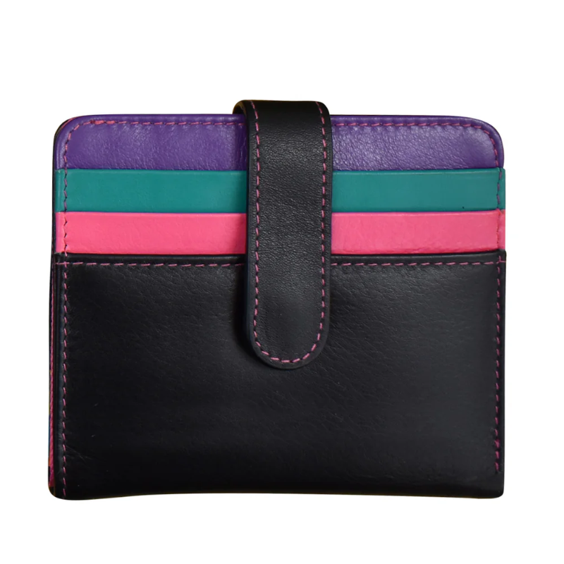 ili New York Bifold Credit Card Wallet - Black Brights