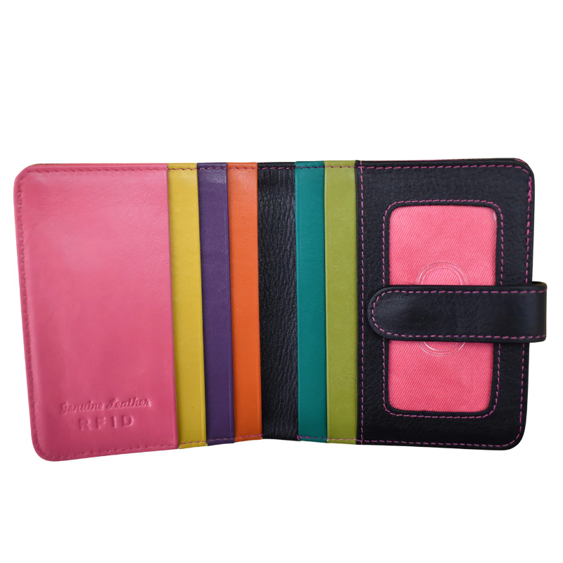 ili New York Bifold Credit Card Wallet - Black Brights