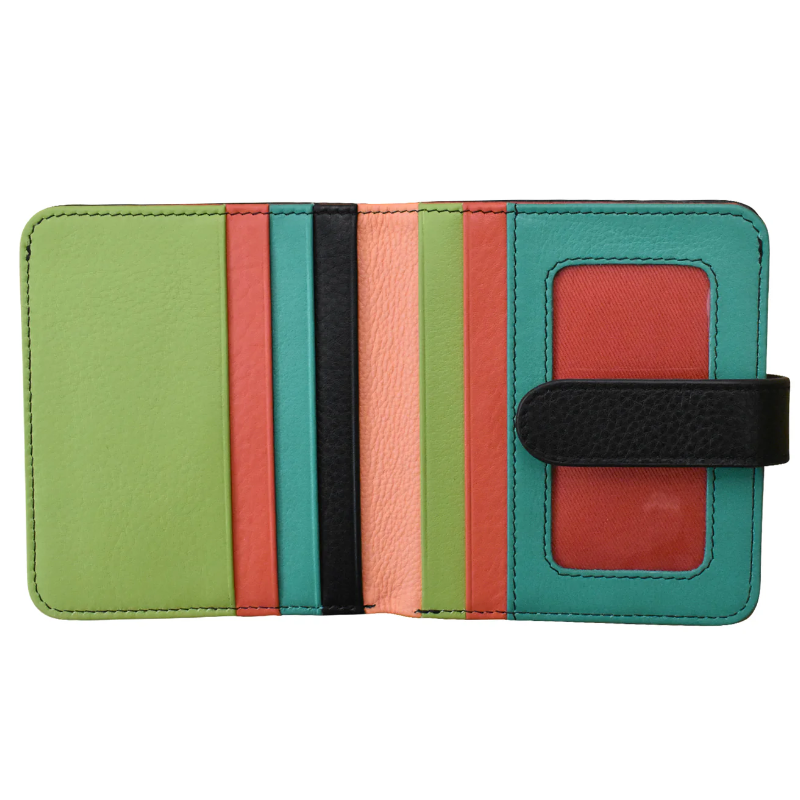 ili New York Bifold Credit Card Wallet - Sage Multi