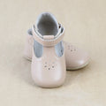 L'Amour Shoes Infant Girls Lisette T-Strap Crib Mary Jane - Beige Latte - Petitfoot.com