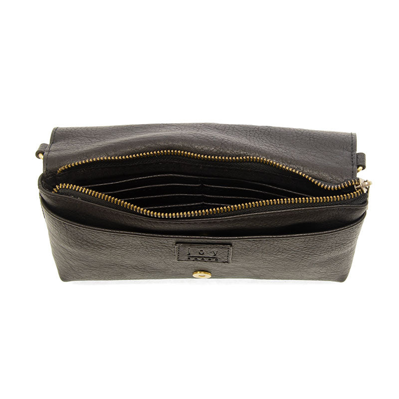 Joy Susan Everly Organizer Flap Crossbody - Black