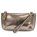 Joy Susan Liquid Metal Mini Crossbody Wristlet Clutch - Metallic Chrome