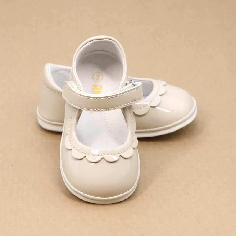 Juliette Petal Mary Jane (Baby) Patent Cream