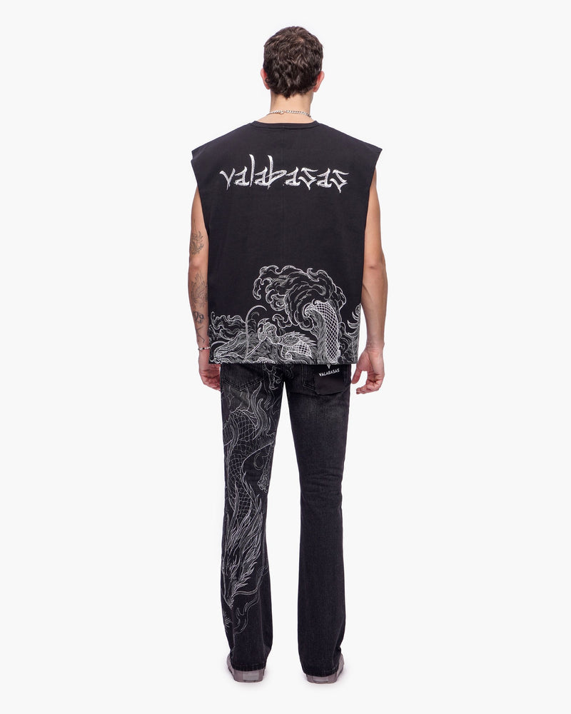 "KAITO" CUT-OFF TEE