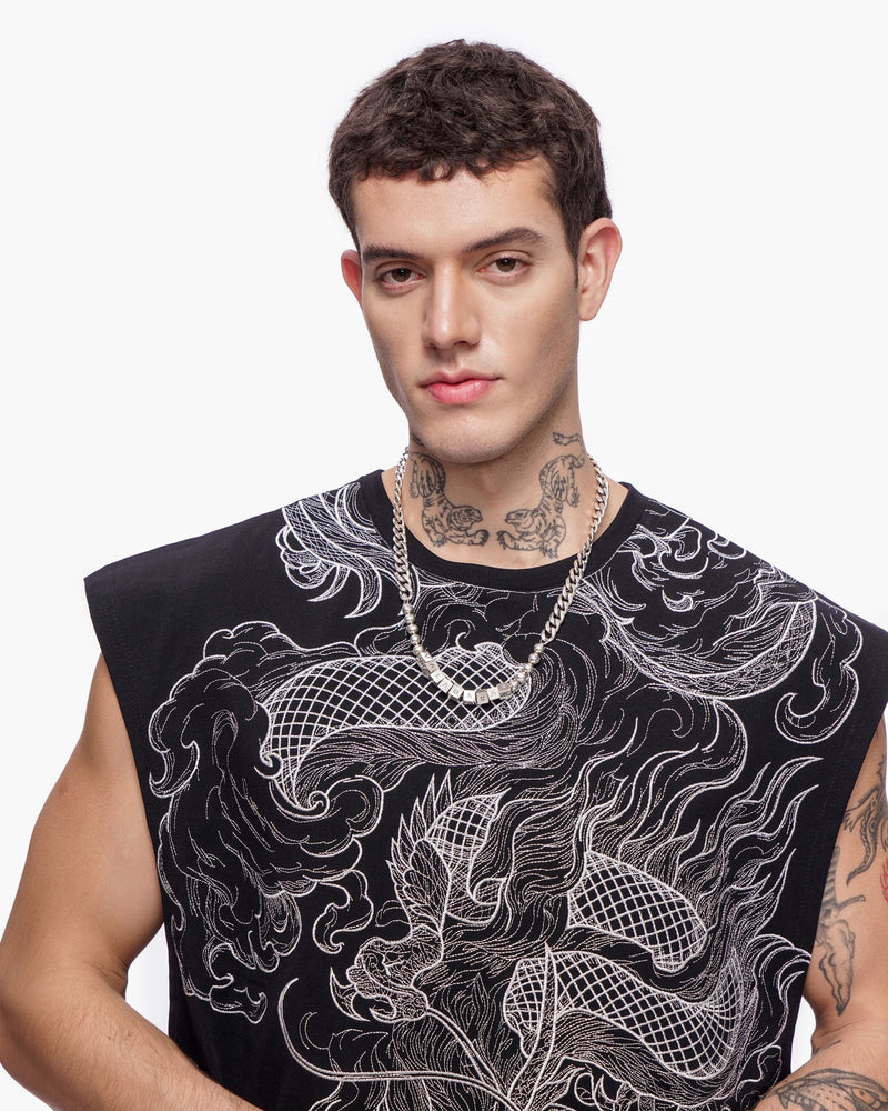 "KAITO" CUT-OFF TEE