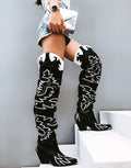 Kelsey-21 - Cape Robbin Cowboy Fashion Western Pointy Over The Knee Thigh High Boots - ShoeFad
