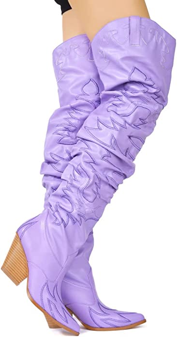 Kelsey-30 - Cape Robbin Cowboy Fashion Western Pointy Over The Knee Thigh High Boots