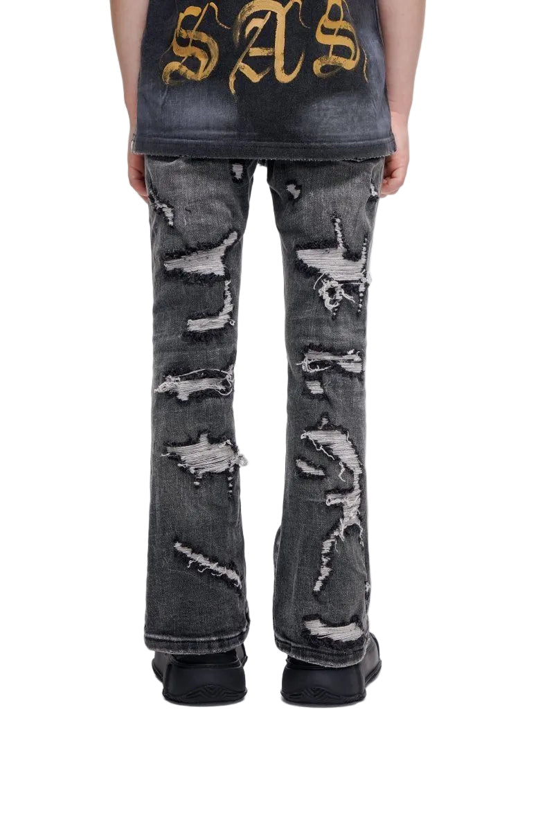 Kids Breach Stacked Grey