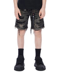 Kids Clipped Jorts Grey Washed