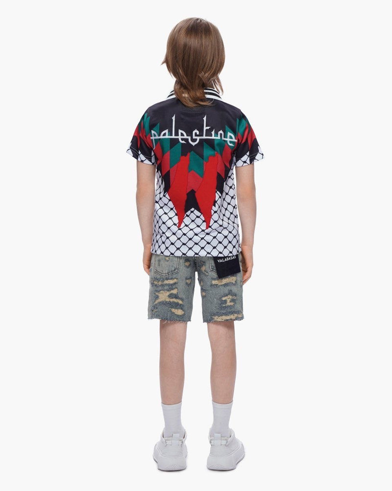 Kids Incise Jorts Vintage Wash