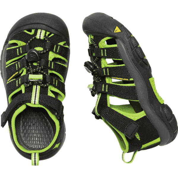 Kids' KEEN Newport H2 - Toddler/Little Kid – Black/Lime Green