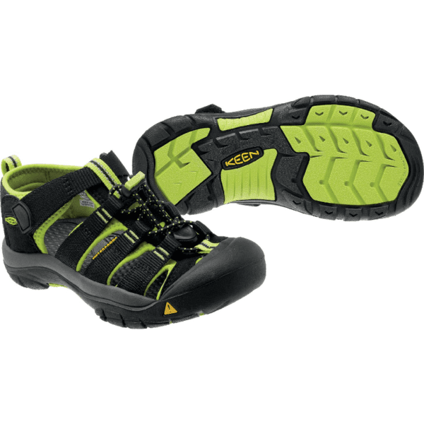 Kids' KEEN Newport H2 - Toddler/Little Kid – Black/Lime Green