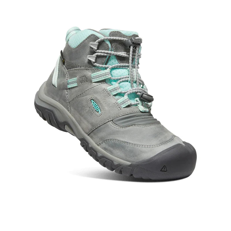 Kids' KEEN Ridge Flex Mid - Little Kid/Big Kid – Grey/Blue Tint