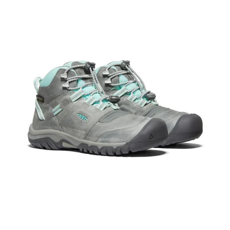 Kids' KEEN Ridge Flex Mid - Little Kid/Big Kid – Grey/Blue Tint