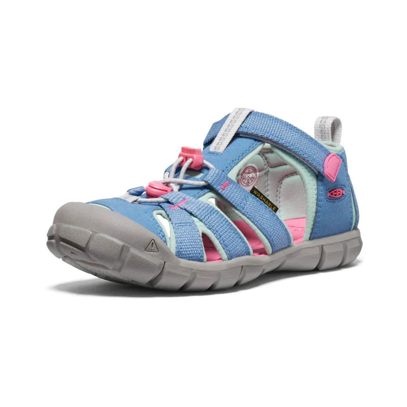 Kids' KEEN Seacamp II – Little Kid/Big Kid – Coronet Blue/Hot Pink