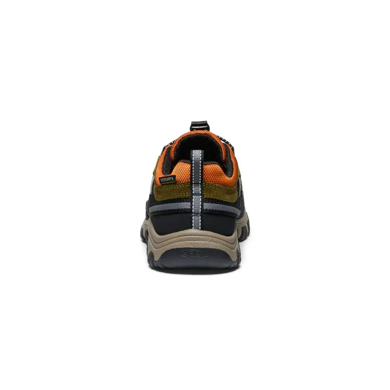 Kids’ KEEN Targhee IV Low Waterproof - Big Kid – Dark Olive/Gold Flame