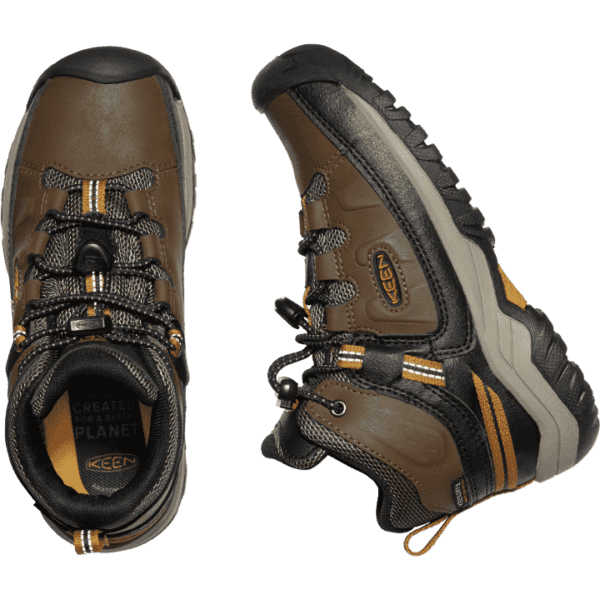 Kids' KEEN Targhee Mid Waterproof - Little Kid/Big Kid - Dark Earth Golden Brown