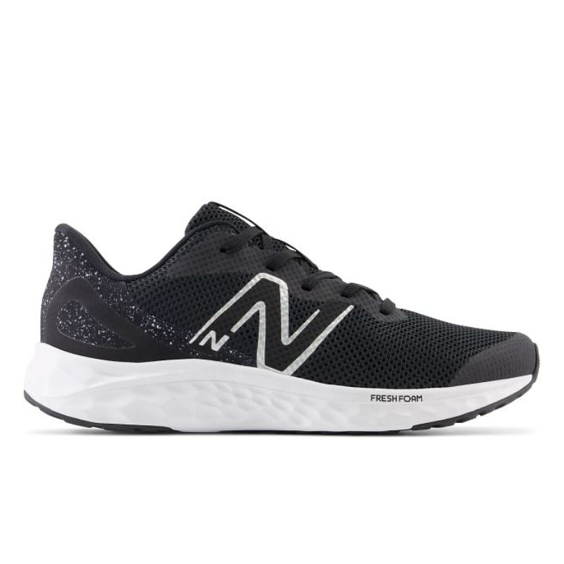 Kids' New Balance Fresh Foam Arishi v4 - Big Kid - Black/White/Silver Metallic