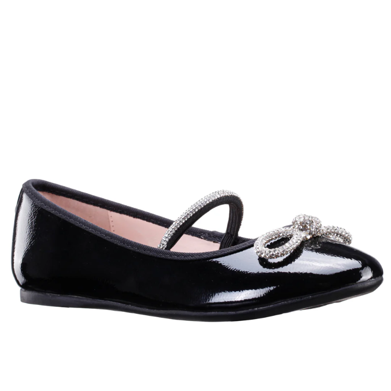 Kids’ Nina Kendalla - Toddler/Little Kid – Black Crinkle Patent